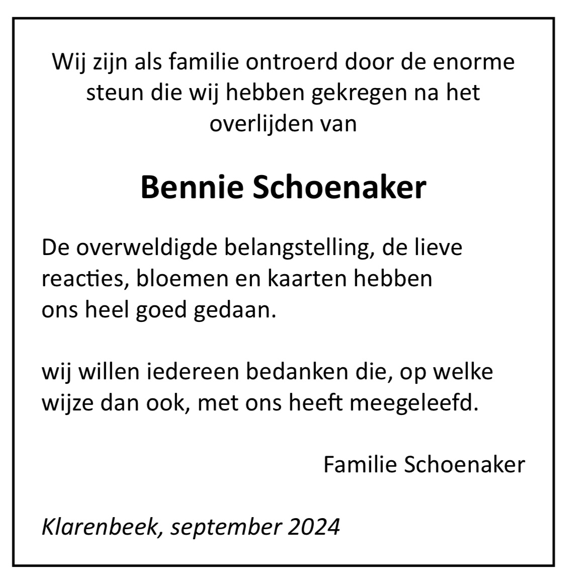 Bennie Schoenaker